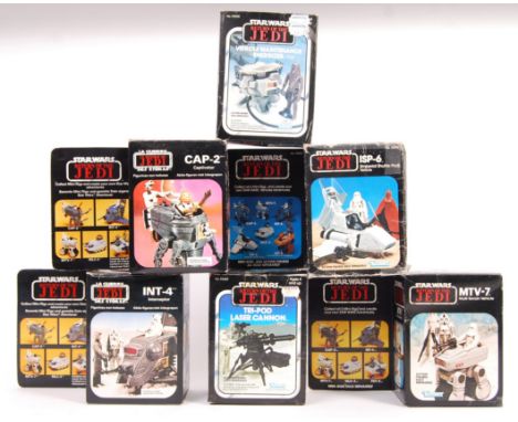 A good collection of 7x vintage Kenner / Palitoy made Star Wars action figure ' Minirig ' playsets. All 100% complete, within