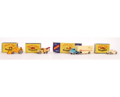 A collection of four boxed original vintage Matchbox Moko Lesney diecast models comprising Major Pack No. 2 Walls Bedford Art