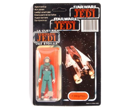 An original vintage Palitoy made Star Wars MOC carded action figure ' A-Wing Pilot '. Original 79 back Trilogo ' Return Of Th