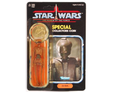 A rare ex-shop stock condition vintage Kenner made Star Wars ' Last 17 ' MOC carded action figure of ' EV-9D9 '. On it's orig