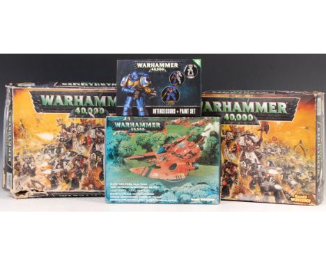 Warhammer - a collection of x4 Games Workshop Warhammer boxed sets. Comprising: Warhammer 40k ; Intercessors &amp; Paint Set 