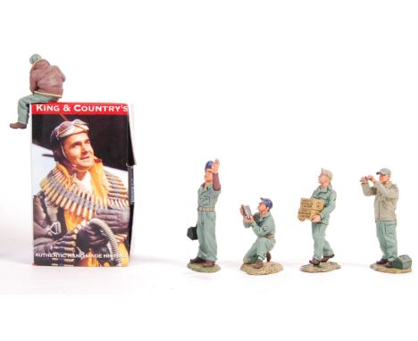 A collection of 3x King &amp; Country made 1:30 scale model US Air Force sets to include; AF06 A.A.C Mechanics (3x figures), 