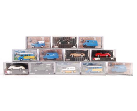 A collection 12x Corgi Classics 1/43 scale precision boxed diecast models - all appearing mint, within the original plastic d