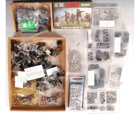Warhammer - a large collection of assorted metal wargaming figures - some Warhammer, others to include Flames Of War metal fi
