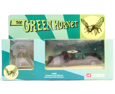 A Corgi boxed 1/36 scale TV related diecast model CC50902 The Green Hornet Black Beauty with hand painted white metal Kato fi