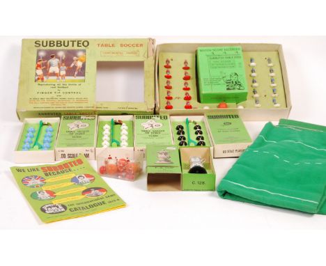 A collection of vintage Subbuteo table top football sets - to include; boxed part set Continental Display Edition, FA Cup, Ma