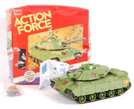 A original vintage Palitoy made Action Man Action Force (GI Joe) 'Battle Tank + Steeler' scale action figure toy set.&nbsp;