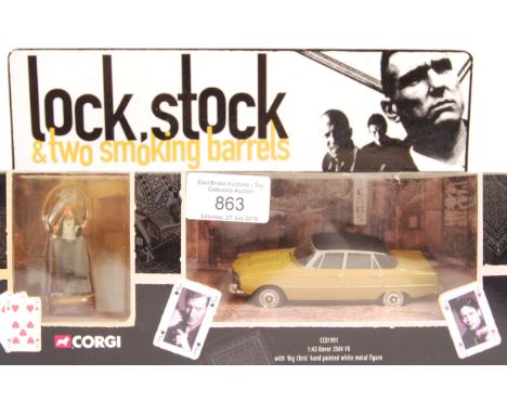 A Corgi boxed 1/43 scale TV related diecast model CC01901 Lock Stock &amp; Two Smoking Barrels Rover 3500 V8 with hand painte