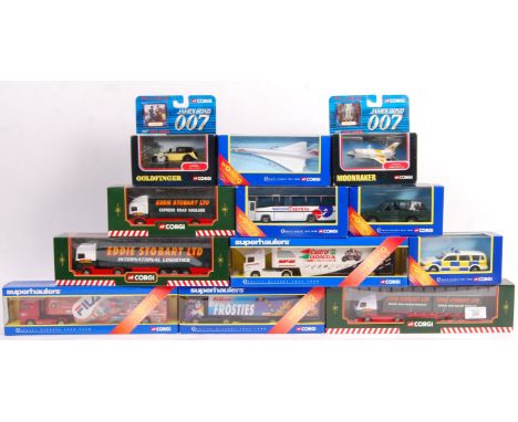 A collection of twelve contemporary Corgi Toys made boxed ex shop stock condition diecast models comprising: Eddie Stobart Lt