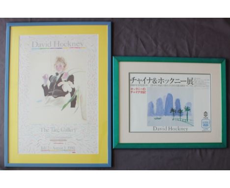 After David Hockney (Born 1937) Travels with Pen, Pencil and Ink Tate Gallery Poster 1980 73 x 49cm Framed and glazed Togethe