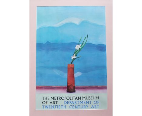After David Hockney (Born 1937) Mount Fuji and Flowers "The Metropolitan museum of Art, Department of Twentieth Century Art" 