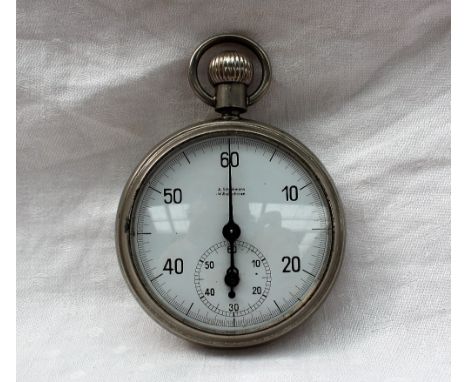 A German Third Reich Kriegsmarine Torpedo Stopwatch, by A. Schuchmann, Wilhelmshaven, the circular nickel plated case bearing