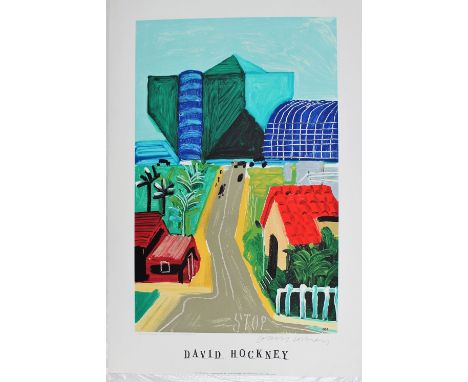 After David Hockney, (Born 1937)"Hancock st, west Hollywood I, 1989"A poster published by Mirage editionsSigned in pen91.5 x 