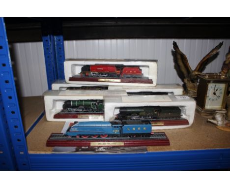 Six model trains