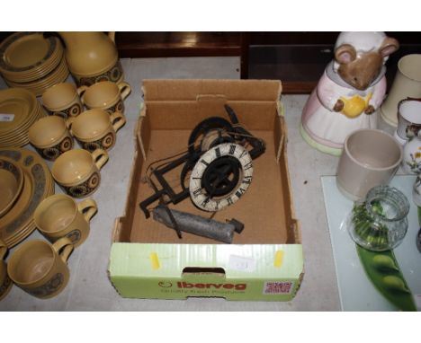 A clock movement and lead weight