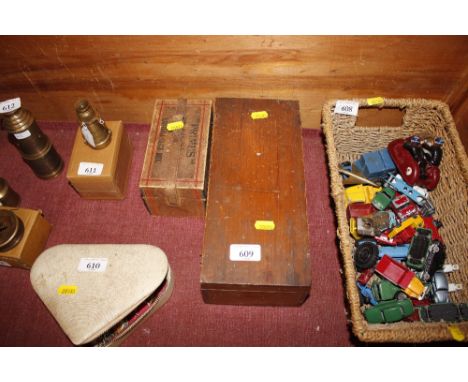 A box of Magic Lantern slides and a Primus slide box.