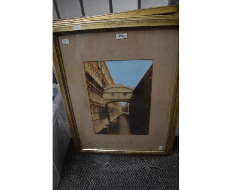 After Carlo Naya (1816-1882, Italian), hand coloured photographic prints, Architecture of Venice, comprising Saint Mark's Bas
