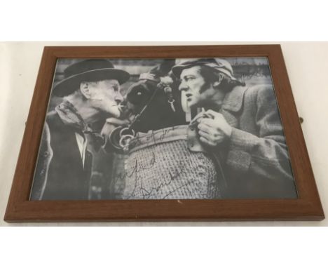 A facsimile print of signed photograph of Wilfred Bramble and Harry H. Corbett from Steptoe and Son. Framed and glazed. Appro