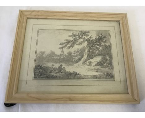 George Morland framed and glazed small lithograph.  