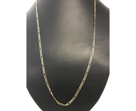A 9ct gold fancy link chain. Measures approx 24 inches. Weight approx 7.6g.