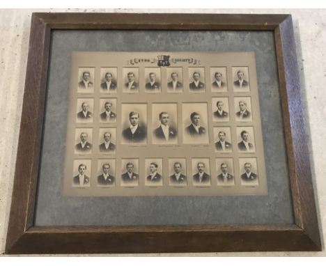 A framed and glazed print of the gentlemen of The Eton Society 1911.  Print size 22 x 28.5 cm approx.