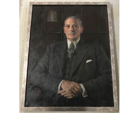 Harold Knight R.A. (1874-1961) - large portrait oil on canvas. Portrait of a Gentleman possibly identified as Charles Archiba