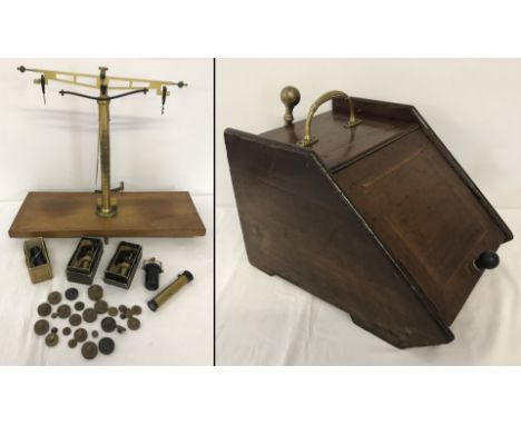 A small collection of scientific instruments. To include boxed callipers and a boxed Griffin & George Limited bucket and pist