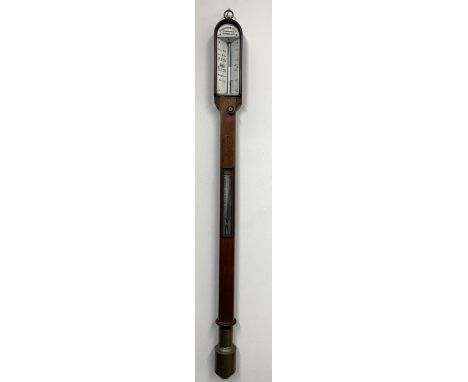 Cameron &amp; Blakeney Glasgow &amp; Sunderland - Victorian rosewood marine stick barometer, the arched and canted three-piec