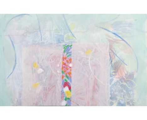 Tony O'Malley HRHA (1913 - 2003)Flowers and spring tide, (1972), (no.1920)Mixed media on card, 35 x 56cm (13¾ x 22")Signed wi
