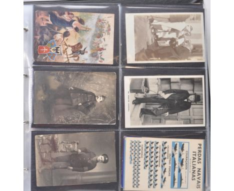 A large collection of early 20th century / War World one / first War WWI period and later postcards to include black and whit