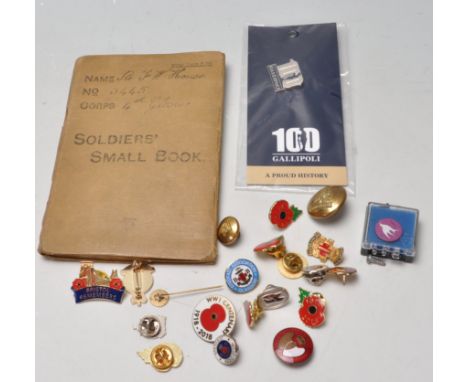 Of militaria interest - A collection of vintage late 20th century military interest lapel / pin badges to include Armed Force