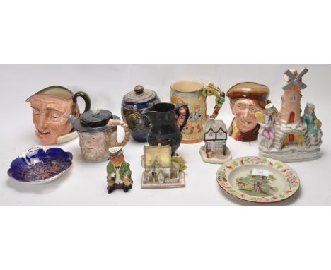 A large collection of early 20th century and later 20th century English ceramic porcelain ware to include a Staffordshire fla