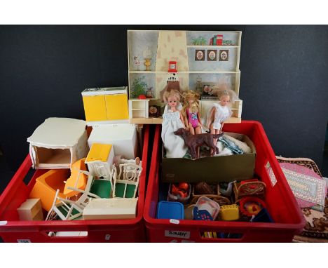Sindy - Pedigree Sindy bride fashion doll together with a quantity of mostly Sindy dolls furniture, clothing and accessories 