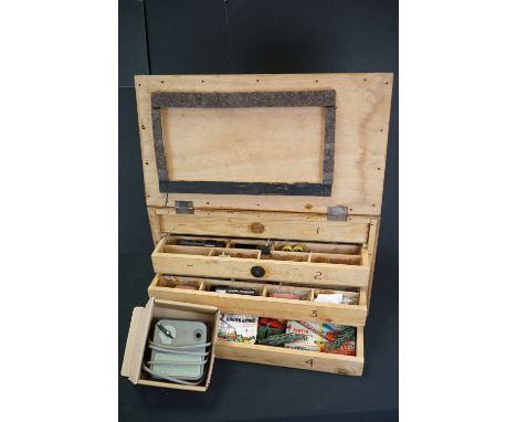 Collection of Hornby Dublo model railway contained within a custom 4 drawer chest to include Duchess of Atholl locomotive, va