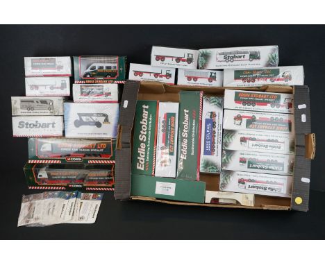 21 Boxed Atlas Editions Eddie Stobart 1:76 scale diecast models, mostly sealed, to include 4649108, 4649120, 4649118, 4649119