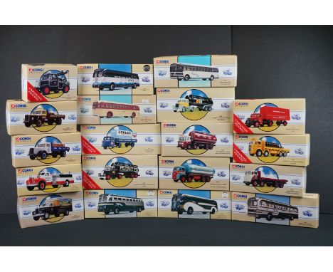 19 Boxed Corgi Classics diecast models with certificates to include 12 x Classic Road Transport from Corgi (97162, 97368, 973