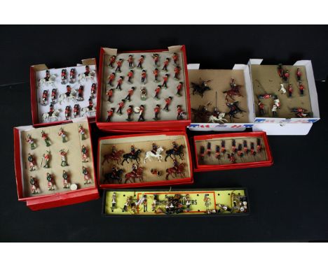 Collection of around 120 mid 20th C metal military figures, mainly Britains, to include Britains Fort Henry guards &amp; pion