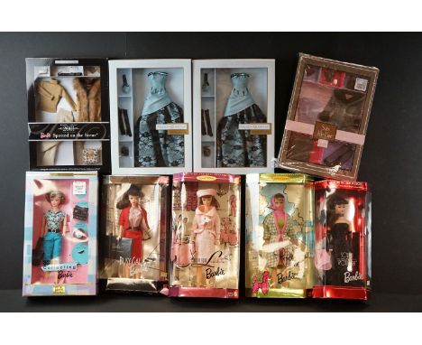 Five boxed Mattel Barbie Ltd edn dolls to include 15280 Poodle Parade, 17382 Fashion Luncheon, 13675 Busy Gal, 13820 Solo in 