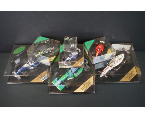 Seven cased Onyx Heritage Classics F1 models to include 5018 Benetton Ford Michael Schumacher, 5010 K Mart Havoline Lola NIge