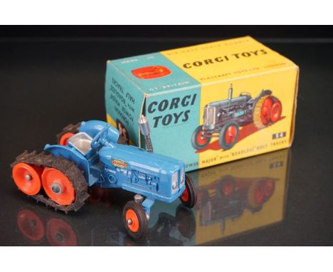 A small collection of Corgi Toys farm vehicles and accessories, comprising  a No. 54 Fordson 'Po