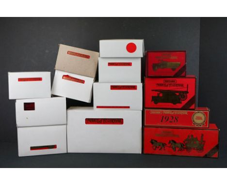 13 Boxed Matchbox Models of Yesteryear to include 1929 Scammell 100 Ton Truck Trailer with locomotive, YS39 Passenger Coach &