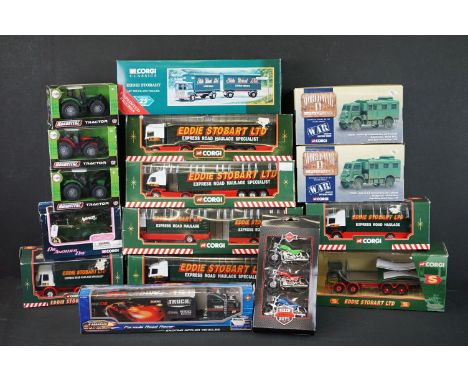15 Boxed diecast models to include 7 x Corgi Eddie Stobart, 2 x Corgi World War II Collection CC60302, Corgi James Bond TY952