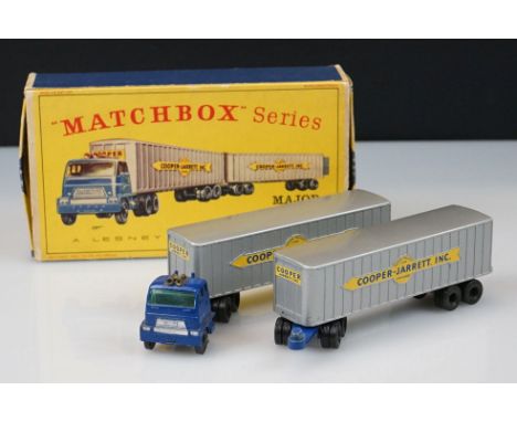 Boxed Lesney Matchbox Series Major Pack M9 Inter State Double Freighter diecast model, vg with gd box 