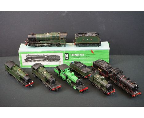 Boxed M &amp; L Premier Kits OO gauge GWR 4-6-0 County Class diecast locomotive model (built) plus 4 x other diecast kit buil