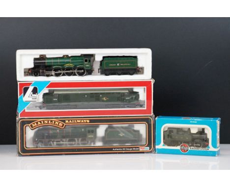 Three boxed OO gauge locomotives to include Palitoy Mainline 37066 4-6-0 7P Rebuilt Patriot Class Locomotive BR Green, Lima D