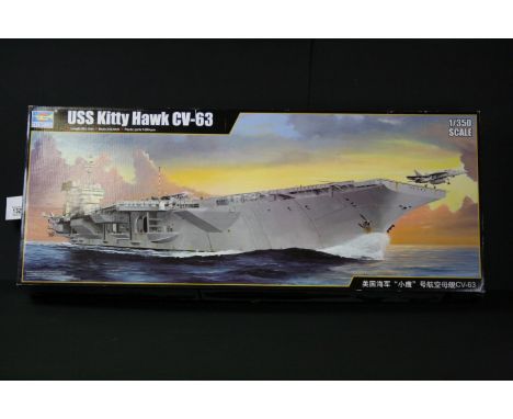 Boxed Trumpeter 1/350 05619 USS Kitty Hawk CV-63 plastic model kit, unbuilt, complete and excellent 