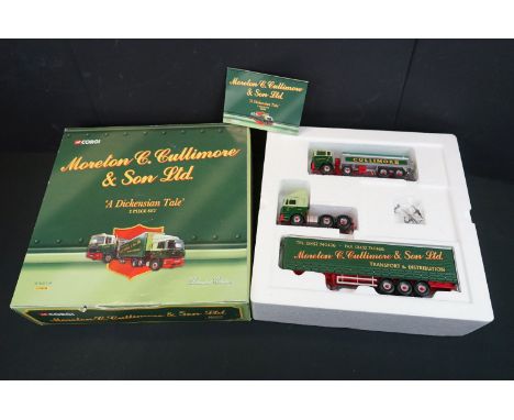 Boxed Corgi CC99154 Moreton C Cullimore ltd edn diecast model 2 piece set with certificate (diecast ex, box has some minor te