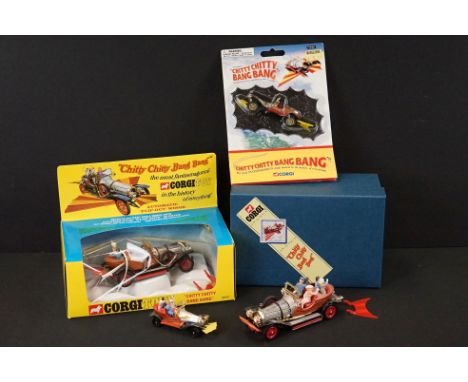Three boxed Corgi Chitty Chitty Bang Bang diecast models to include 98751, Originals 1992 example and carded TY87801, all ex,