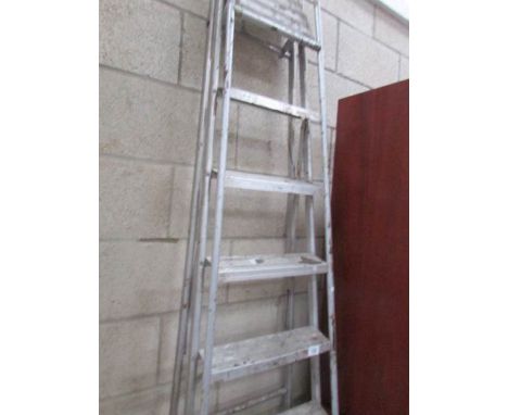An aluminium step ladder