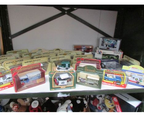 A shelf of boxed yesteryear models